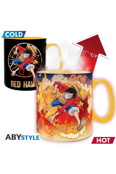 ABYstyle ONE PIECE - Mug Heat Change - 460 ml - Luffy &amp; Sabo