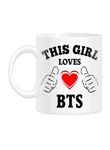 Styles This Girl Loves BTS Printed Mug White 10cm