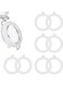 ELECDON Silicone Jar Gaskets, 8 Pieces Replacement Silicone Seals Airtight Silicone Gasket Sealing Rings for Regular Mouth Canning Jar 3.75 Inches (White)