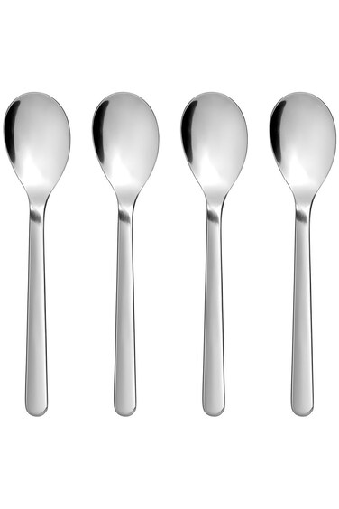 Stainless-Steel Teaspoon Set (4 pcs) &acirc;&euro;&ldquo; Durable &amp; Dishwasher-Safe, 14 cm