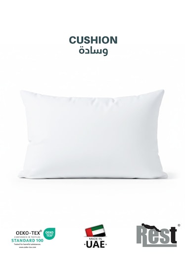 Bedding Throw Pillows Insert Cushion Filler Outer Cover HD Microfiber Filling 400 grams Ultra Soft Fiber Size 30x50cm , 12x20inch Cushion Inserts Home Decor White (Pack of 1)