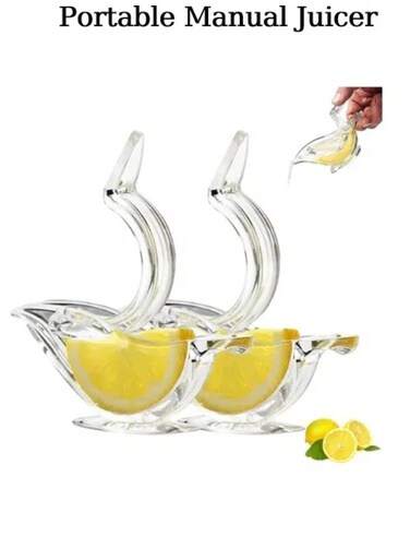 manual juicer. Transparent lemon fruit equal pressure juicer (2.8*5.2*12cm)