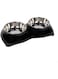 Pawsitiv "4 Paw" Dinner Set Bowls- Medium - Black350ml+ 350ml