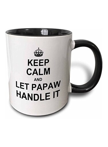 Keep Calm And Let Papaw Handle It Two Tone Mug Multicolour