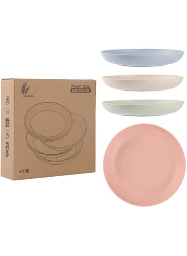 jimmycloud Wheat Straw Plate (Set of 4 Pieces)
