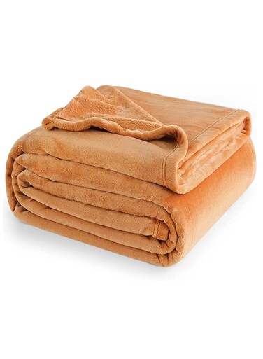 G H Flannel Fleece Double Size 220x240cm for All Season Fluffy Blanket Warm Bed Blanket Throw for Sofa &amp; Bed Comfortable and Soft Blanket