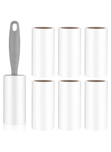 Siyurongg Lint Rollers for Pet Hair, 480 Sheets Extra Sticky Lint Roller, Lint Remover Rollers Refills Sticky for Pet Hair, Couch, Clothes, Furniture, Carpet - 1 Handle + 8 Refills