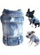 Tealots Dog Jean Jacket, Puppy Blue Denim Lapel Vest Coat Costume, Girl Boy Dog T-Shirt Clothes, Cool and Funny Apparel Outfits, Machine Washable Dog Outfits for Small Medium Dogs Cats (XL)