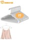 Plastic Hangers 20 Pack, Standard Set of Clothes Hangers for Coats, Jackets, Pants, Slim Coat Hanger Set for Everyday Use, White