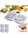 TERRIFI Double Compartment Condiment Container with Lids, Clear Plastic Portion Cups, Travel Snack Containers for Condiments or Dips, 2 Compartment Condiment Containers (20PCS)