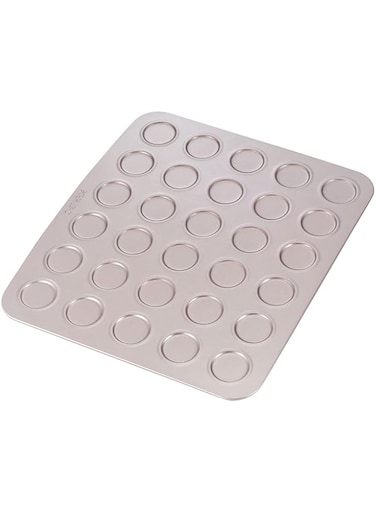 CHEFMADE Macaron Cake Pan, 30-Cavity Non-Stick Macaroon Biscuits Cookie Bakeware for Oven Baking (Champagne Gold)