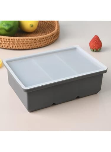 1-Cup Silicone Freezer Tray with Lid &ndash; BPA-Free, Stackable Souper Cube for Freezing Soup, Broth, Sauce, and Baby Food &ndash; Oven, Microwave, and Dishwasher Safe from The Manatees