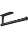 SWIUKPHE Paper Towel Holder, Self Adhesive or Drilling Paper Towel Holder Under Cabinet, Stainless Steel Black Paper Towel Holder Wall Mount for Kitchen, Bathroom, Sink, Pantry, Fridge