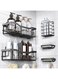 Shower Caddy 5-Pack,Bathroom Shower Organizer,Rustproof Shower Shelver for Inside Shower,No Drilling Shelves for Bathroom with Soap &amp; Toothbrush Holder,Large Wall-Mounted Kitchen &amp; Home Decor