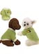 Oasisgalore Cute Green Plush Dog &amp; Cat Sweater, Warm Pajamas Clothes for Small Dogs &amp; Cats (Medium)