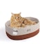 All For Paws Lamb Oval Cat Bed, Tan, 2130