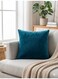 Home Set of 4 Velvet Cushion Covers &acirc;&euro;&ldquo; Soft Decorative Throw Pillow Covers for Sofa, Bed &amp; Chair with Invisible Zipper (4 Pack)