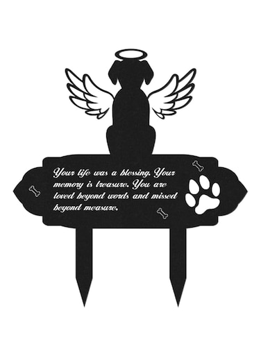 TOMVAES Dog Grave Marker, Dog Cemetery Decorations for Grave, Dog Memorial Plaque Garden Stake Metal Grave Marker, Dog Remembrance Stake for Pet Lover