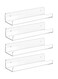 4 PCS Clear Acrylic Floating Wall Ledge Shelf &acirc;&euro;&ldquo; 15 Inch Wall Mounted Nursery Kids Bookshelf, Invisible Hanging Shelves for Wall Storage, Toy Picture Ledge Display Shelf, Bathroom Storage Shelves