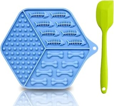 ELECDON Lick Mat, Suction Cups, Silicone Dog Licking Mat, Dog Slow Feeder Lick Pad for Pet Bathing, Grooming, Training