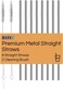 Stainless Steel Drinking Straws Set &acirc;&euro;&ldquo; 8 Straight Reusable Straws with 2 Cleaning Brushes, Fits All Size Tumblers, Metal Straws for Water, Smoothies, Tea, Coffee, Juices