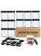 12 Pack 10oz Glass Mason Jars with Black Lids, Wide Mouth Small Canning Jars for Jam, Honey, Jelly, Baby Food, Spices, Wedding &amp; Shower Favors, Kitchen Storage Containers
