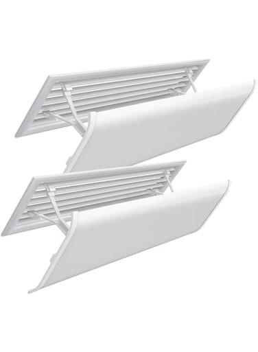2PCS Air Conditioner Deflector Central AC Air Flow Deflector Avoid The Cold Air from Blowing Straight, Angle Adjustable, Easy Installation, for Vents, Sidewall,20 * 60cm