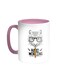 Hard Working Printed Coffee Mug Pink/White