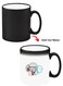 Color Changing Heat Sensitive Ceramic Mug, Image Revealed When HOT Liquid is Added! Stamps
