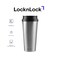 LocknLock 540ml Clip Tumbler &ndash; Silver, Stainless Steel Travel Mug with Double-Vacuum Insulation, Non-Slip Pad &amp; Convenient Cap
