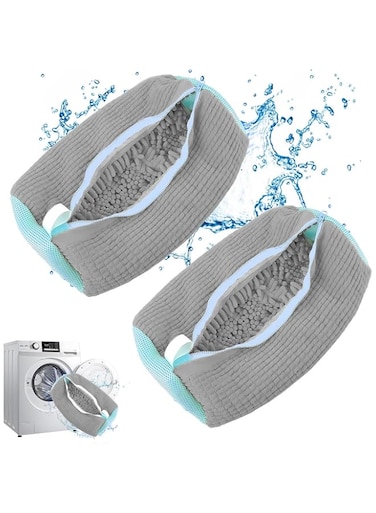 2 Pack Shoe Washing Bag, 360&deg; Omni-directional Shoe Laundry Bag for Washing