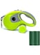 QUEENADA Retractable Dog Leash - 16.5ft (5m) Walking Dog Leashes with Anti-Slip Handle Dog One Button Break&amp;Lock for Small Dog up(green)