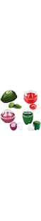 YEVTAHT 4 Pieces Fruit and Vegetable Storage Containers for Fridge, Onion Holder Storage Avocado Green Pepper Tomato and Onion Keeper/Saver/Holder, Makes Food Stays Fresh Longer