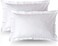 MUSA&Acirc;&reg; Striped Cotton Pillow Covers - Soft, Breathable &amp; Hotel-Inspired with Envelope Closure (2 Pack, White, 50 x 90cm)