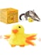 Chirping Duck Interactive Cat Toy, Touch Activated Automatic Kitten Toy with USB, Realistic Duck Quack &amp; Flapping Wings Catnip Toy, Cute Cat Kicker Toy, Cat Exercise Toys for All Breeds