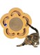 Arnoub Cat Scratcher with with Cat Bell Balls - Space-Themed Cat Bed and Scratching Post for Ultimate Feline Fun (Flower)