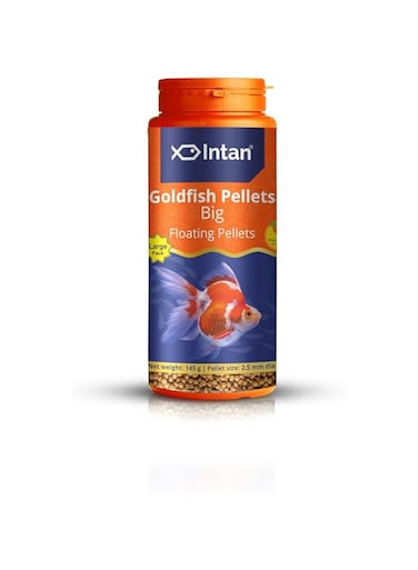 Growel Intan Goldfish Pellets (Big 2.5mm Floating)   145gm - Highly Nutritious Ornamental Fish Food for all Goldfish - Ryukin, Red Cap, Ranchu &amp; Lionhead
