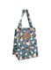 Cute Insulated Lunch Bags for Women Durable Small Lunch Box Organizer for Teen Girls Collapsible Bento Lunch Tote Bag for School Work Office (Small Flower - Blue)