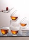 6-Piece Heat Resistant Double Wall Glass Tea Cup Set Transparent 50ml