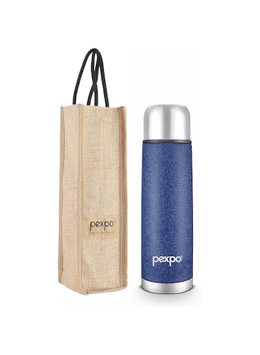 Pexpo Flamingo Hot &amp; Cold Stainless Steel Water Bottle - 500 ml BLUE