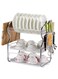 3 Tiers Dish Drying Rack and Drainboard Set for Kitchen Counter, Stainless Steel Dish Racks with Utensil Holder, Cutting Board Holder.