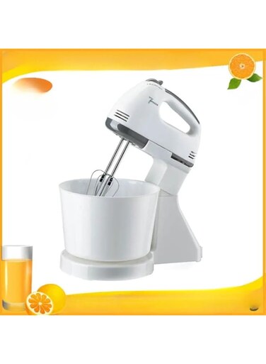 Professional Stand Mixer 450W with 6L Stainless Steel Bowl 7 Speed Settings and Pulse Function Includes Dough Hook Whisk Beater Tilt-Head Kitchen Mixer for Baking 7-Speed Hand Mixer with Turbo