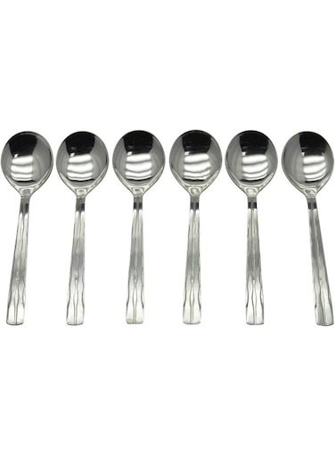 Symphoney Soup Spoon 6 Piece Set Silver