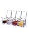 Of 4 Home Spice Container Jars Multicolour 10x4x3inch