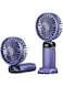 Gipsofila Portable Mini Handheld Fan 5000mAh USB Rechargeable Hanging Neck Fan 90&deg; Adjustable Personal Fan with LED Display, 5 Adjustable Speed, For Home, Office, Travel, Camping - Purple