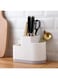 Joyzzz Utensil Caddy, Rack Plastic Draining Inserted Knife Block Flatware Organizer, Multifunction Kitchen Storage, Cutlery Holder for Chopsticks Spoons, Suitable for Kitchen Utensils Tableware