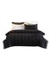 for Less 6-Piece Premium Quality Super Soft King Size Bedding Set Includes 1xDuvet Cover 220x240 cm, 2xPillow Cover 48x74 cm, 1xFitted Sheet Cotton Black/White