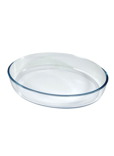 Oval Glass Baking Dish, 3.2 Lt Capacity, 34.9X24.6 Cm Diameter, 6.6 Cm Height - Clear