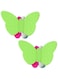 FISSMAN Pot Holder Silicone Butterfly Shaped Magnet Anti-Scald Device Set of 2pcs, Oven Mittens, Hot Pot Holder for Home Kitchen Tool Gadget, with Upgraded Magnet as Fridge Magnets Use (Green)