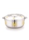 Stainless Steel Yara Casserole Dish with Lid and Yellow Geometric Pattern, Insulated Food Warmer Pot Serving Bowl Heat Retaining Kitchen Tableware
